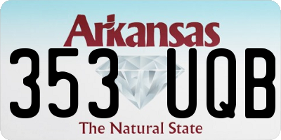 AR license plate 353UQB