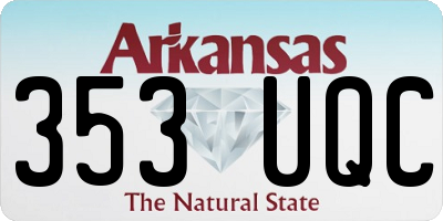 AR license plate 353UQC