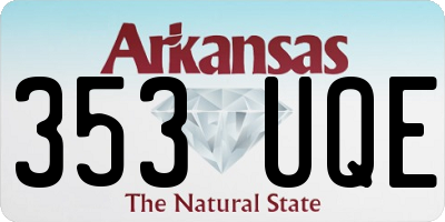 AR license plate 353UQE