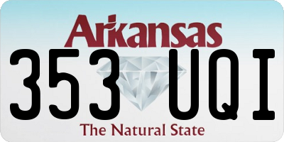 AR license plate 353UQI