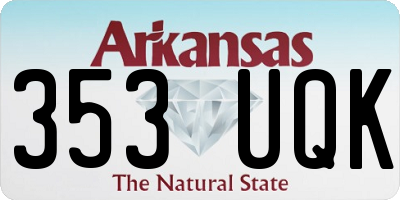 AR license plate 353UQK