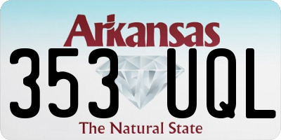 AR license plate 353UQL