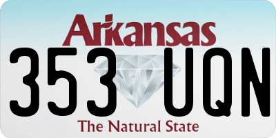 AR license plate 353UQN