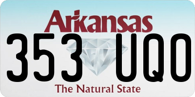 AR license plate 353UQO