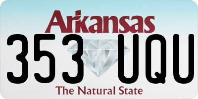 AR license plate 353UQU