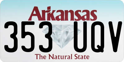 AR license plate 353UQV