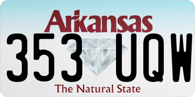 AR license plate 353UQW