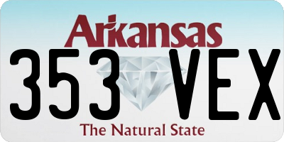 AR license plate 353VEX
