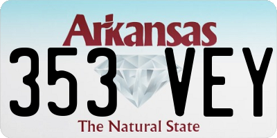 AR license plate 353VEY