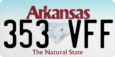AR license plate 353VFF