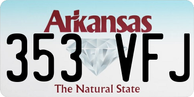 AR license plate 353VFJ