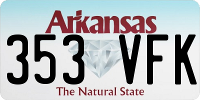 AR license plate 353VFK