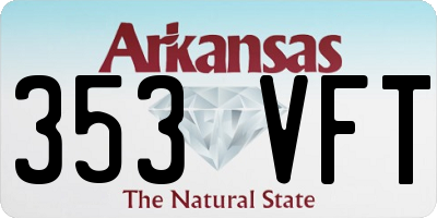 AR license plate 353VFT