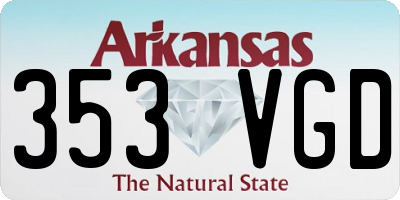 AR license plate 353VGD