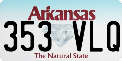 AR license plate 353VLQ