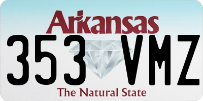 AR license plate 353VMZ