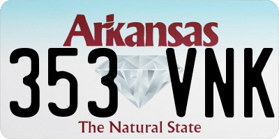 AR license plate 353VNK