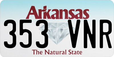 AR license plate 353VNR