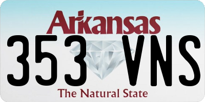 AR license plate 353VNS