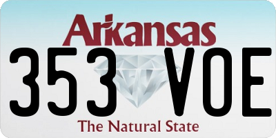 AR license plate 353VOE