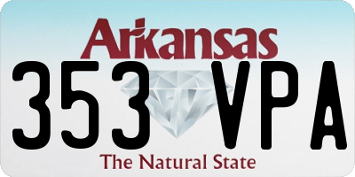 AR license plate 353VPA