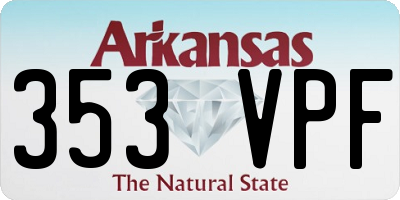 AR license plate 353VPF