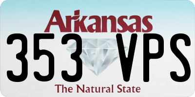 AR license plate 353VPS