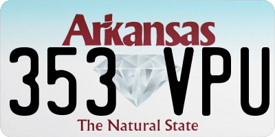AR license plate 353VPU