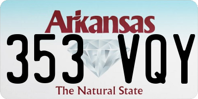 AR license plate 353VQY