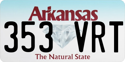 AR license plate 353VRT