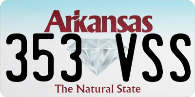 AR license plate 353VSS