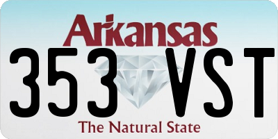 AR license plate 353VST
