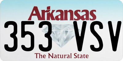 AR license plate 353VSV