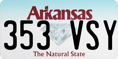 AR license plate 353VSY