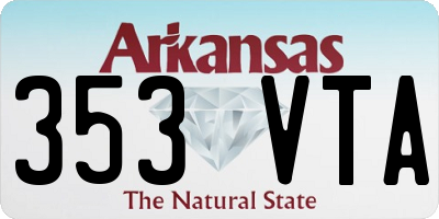 AR license plate 353VTA