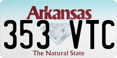 AR license plate 353VTC