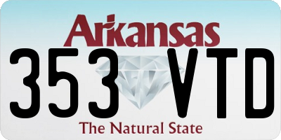 AR license plate 353VTD