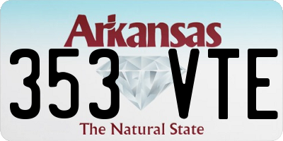 AR license plate 353VTE