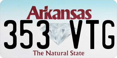 AR license plate 353VTG