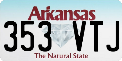 AR license plate 353VTJ