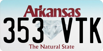 AR license plate 353VTK