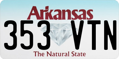 AR license plate 353VTN