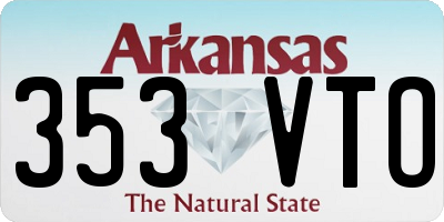 AR license plate 353VTO