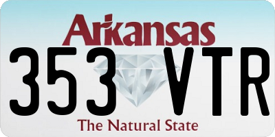 AR license plate 353VTR