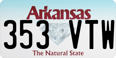 AR license plate 353VTW