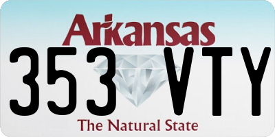 AR license plate 353VTY