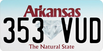AR license plate 353VUD