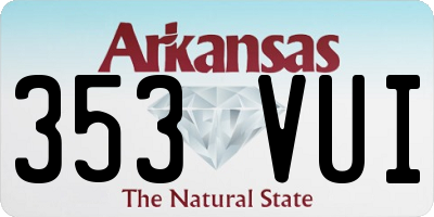 AR license plate 353VUI