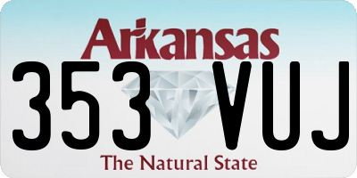 AR license plate 353VUJ