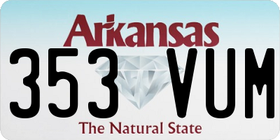 AR license plate 353VUM